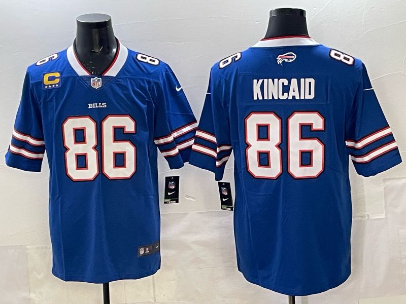 Men 2025 Buffalo Bills #86 Kincaid Blue Nike Limited NFL Jersey style 04